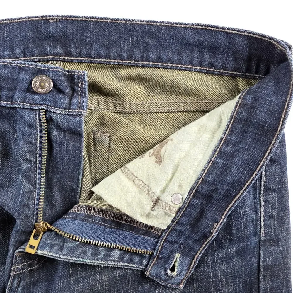 Levi's 511 Slim Fit Jeans Mens 32x32 Dark Indigo Off Track Wash Blank Red Tab